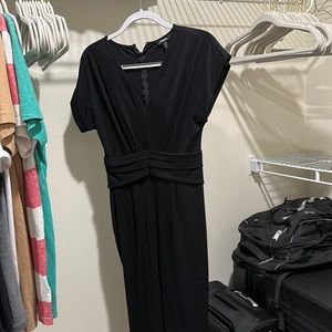 EXPRESS Seamed Waist V-Neck Jumpsuit